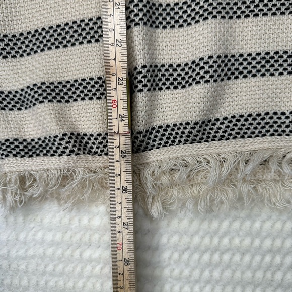 APT 9 Women's sleeveless Beige top black Stripes Fringe Sz M - Picture 4 of 9